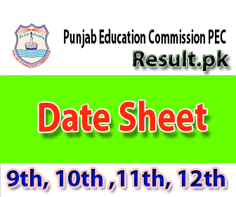 Punjab Education Commission Date Sheet 2024 pec Annual Supply